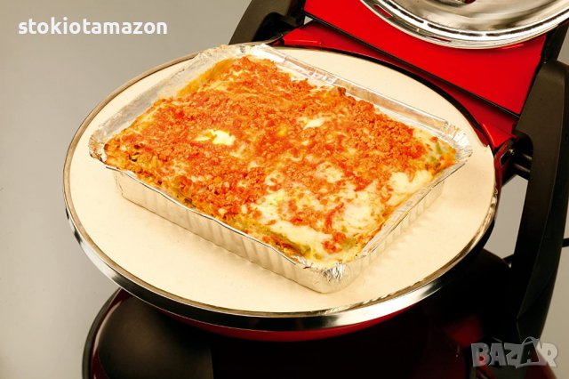 Електрическа фурна за пица G3 Ferrari G10006 02, 1200 W, Диаметър на плочата 31 см, Червен/Черен, снимка 9 - Фритюрници - 38692933