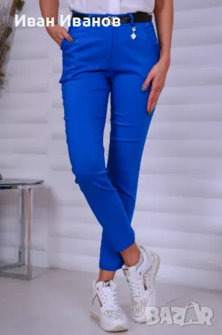 Еластичен дамски панталон с ефектни джобове 9707, снимка 3 - Панталони - 47701413