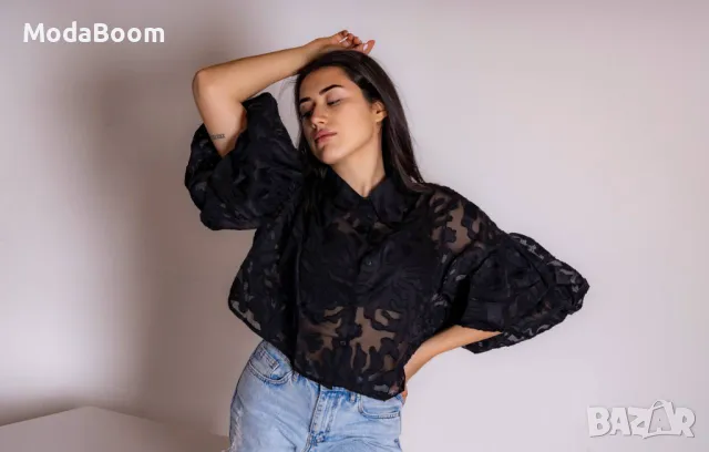 Черна дамска блуза