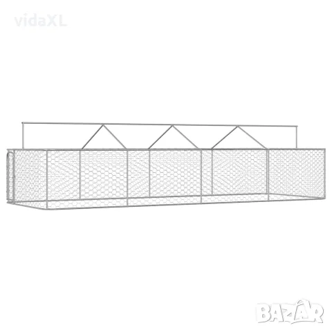 vidaXL Дворна клетка за кучета с покрив, 600x200x150 см, снимка 7 - За кучета - 56146193