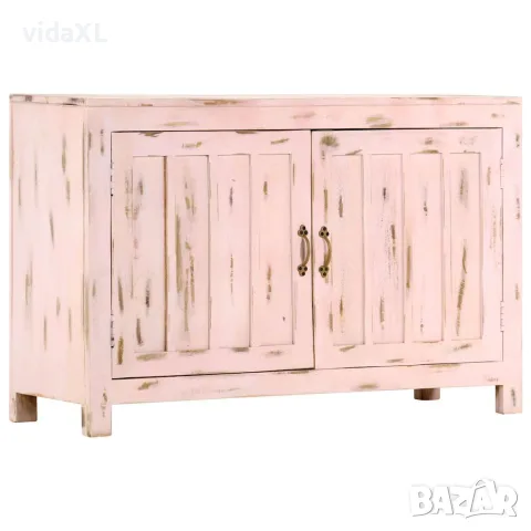 vidaXL Сайдборд, светлорозов, 110x35x70 см, мангово дърво масив, снимка 9 - Бюфети - 56146457