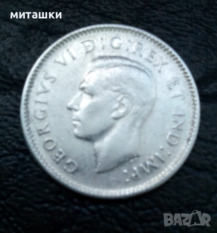 10 цента 1947 година Канада сребро, снимка 2 - Нумизматика и бонистика - 53643174