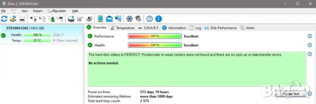 HDD 160 GB Seagate 2'5" за лаптоп, снимка 2 - Твърди дискове - 53497590