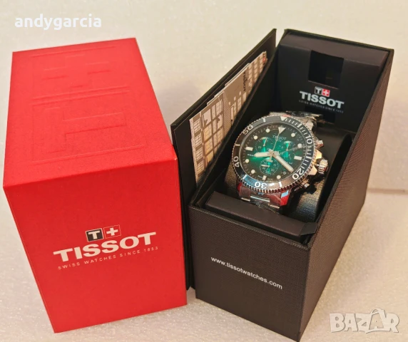 ЧИСТО НОВ TISSOT SEASTAR 1000 CHRONOGRAPH T120.417.11.091.01 часовник кутия 100% оригинал справка SN, снимка 2 - Мъжки - 44550533