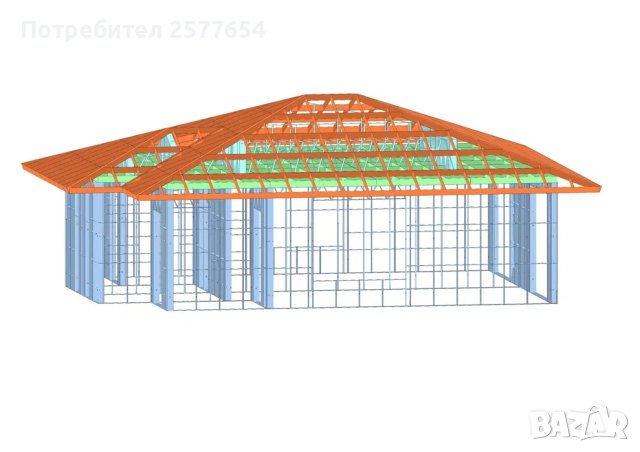 Къща,Бунгало,Преместваема къща,Сглобяеми къщи,Модулни,Жилищни-75.91м², снимка 1
