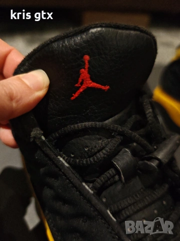 Детски баскетболни маратонки Jordan 13 Retro черно и жълто оригинални, снимка 6 - Детски маратонки - 53484773