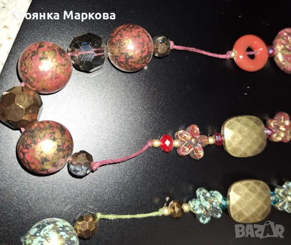Нови дълги цветни колиета, снимка 3 - Колиета, медальони, синджири - 49237879