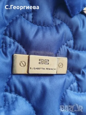 Дамско яке ELISABETTA FRANCHI с естествен пух, снимка 3 - Якета - 50053059
