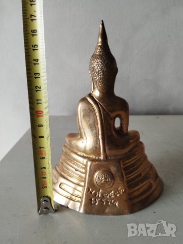 месингова статуетка-буда, снимка 6 - Антикварни и старинни предмети - 41840777