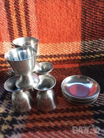 Поставки за сварено яйце с чинийка,алпака 