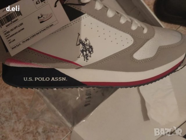 U.S.Polo ASSN Original Size 43 Мъжки сникърси с подарък, снимка 7 - Маратонки - 51200662