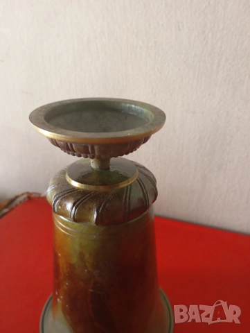 Винтидж чаша,потир в стил арт нуво, снимка 4 - Други ценни предмети - 53716760