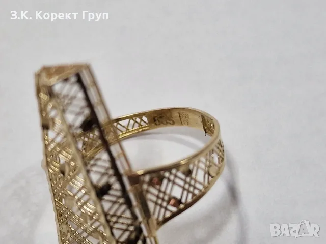 Дамски златен пръстен 14К / 1,96 гр, снимка 4 - Пръстени - 55712917