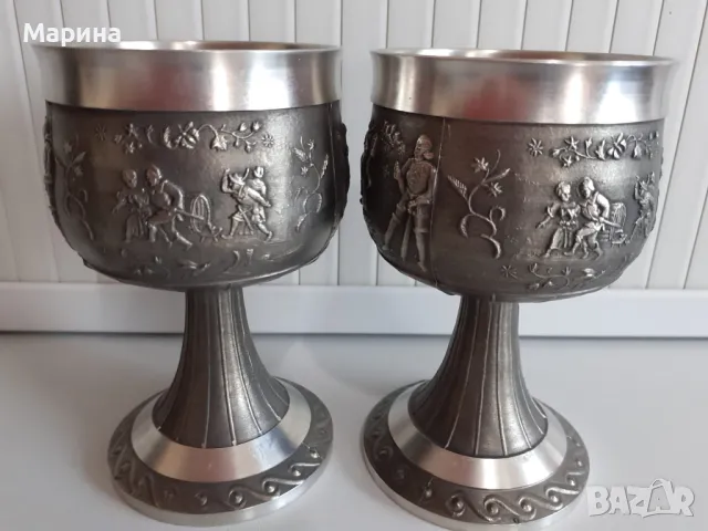 Комплект за вино и ракия от калай Antik*Vintage  #42, снимка 15 - Антикварни и старинни предмети - 47983497