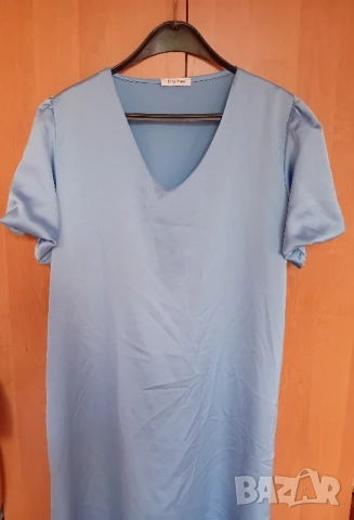 Дълга сатенена рокля , снимка 4 - Рокли - 51548414