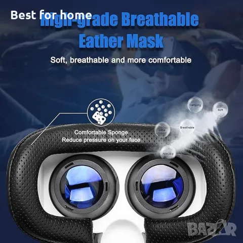 Регулируеми HD 3D VR очила с контролер, снимка 2 - Аксесоари - 49423238