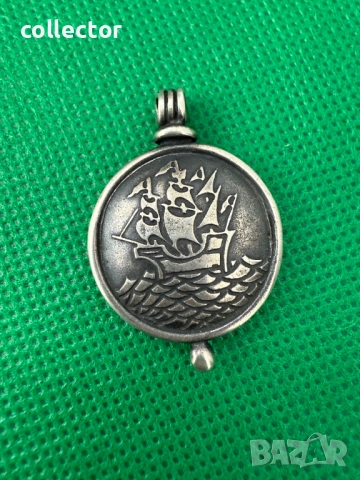Дизайнерска сребърна висулка с кораб. №7441, снимка 2 - Колиета, медальони, синджири - 51943167
