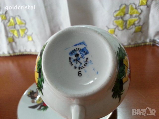 Български порцелан детски комплект за хранене , снимка 4 - Антикварни и старинни предмети - 40623115