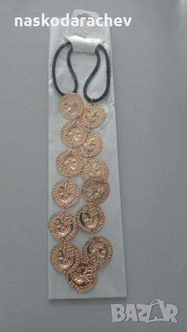 Етно диадема накит за глава с пендари златни и сребърни (имитация), снимка 10 - Колиета, медальони, синджири - 23263029