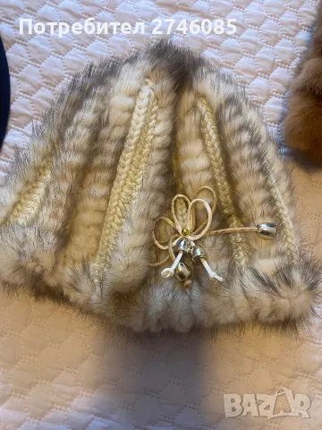 Дамска шапка естествен косъм