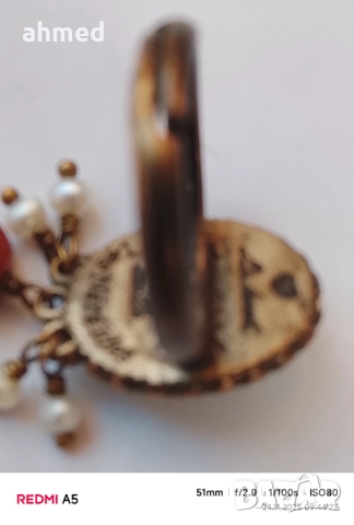 Стар дамески пръстен, снимка 4 - Антикварни и старинни предмети - 52519580