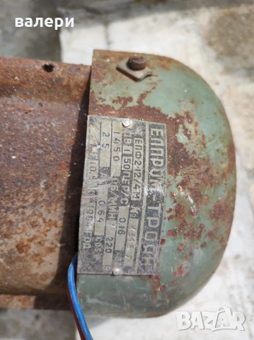 монофазен електромотор, работещ перфектно, снимка 4 - Електродвигатели - 53847192