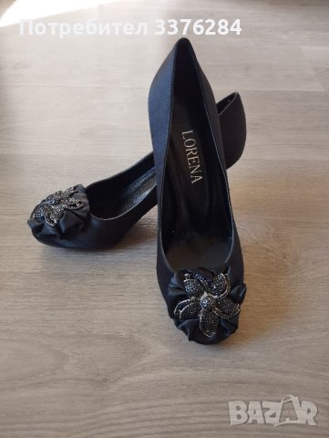 Нови!!!  Официални обувки от сатен LORENA  , снимка 1