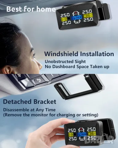 Система за следене на налягането в гумите Vtopek H10-EU5, снимка 6 - Аксесоари и консумативи - 48371751