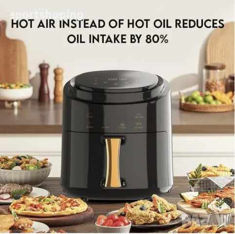 Фритюрник с горещ въздух RORONRON 975 8L, снимка 4 - Фритюрници - 40234027