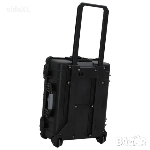 vidaXL Калъф с колела за полет, черен, 63x50x23 см, PP, снимка 7 - Куфари - 56147691