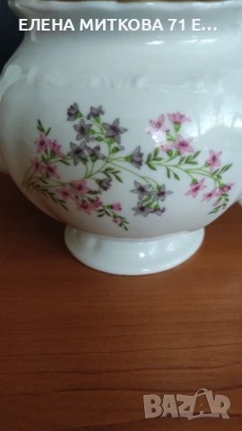 Бароков сервиз за чай на "Изида" декор "Розова незабравка", снимка 4 - Сервизи - 53759963