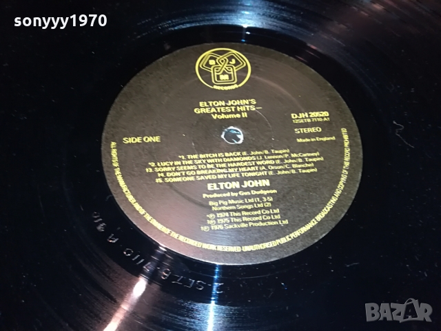 поръчана-ELTON JOHN-MADE IN ENGLAND 1203222058, снимка 6 - Грамофонни плочи - 36083307
