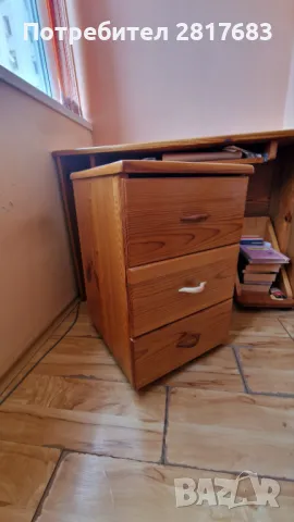 Поръчково бюро от масив чам, снимка 3 - Бюра - 50348889