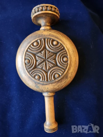 пирографирани: цилиндрична дървена изработка за малка бутилка сливова, бъклица и съд за подправки, снимка 6 - Други ценни предмети - 51244602