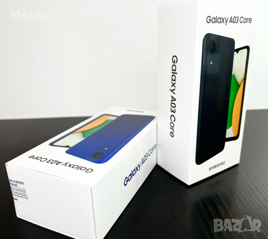 ЧИСТО НОВ! Samsung Galaxy A03 Core 32GB 2RAM Black / Blue 2г. Гаранция!, снимка 1 - Samsung - 36373213