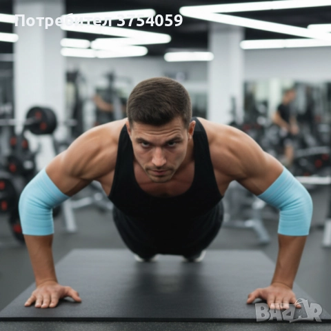 Удобен и дишащ еластичен бинт за облекчаване на болки и натоварвания в лакътя Elbow Support, снимка 3 - Спортна екипировка - 52375623