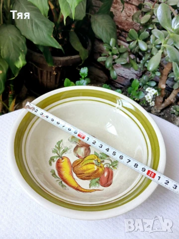 Купи с декор зеленчуци , снимка 7 - Чинии - 51242246