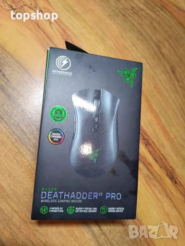 НОВА, ТЕСТВАНА, ПЕРФЕКТНА безжична мишка Gaming Razer DeathAdder V2 Pro, 20K DPI, 2.4GHz..., снимка 9 - Клавиатури и мишки - 50502537