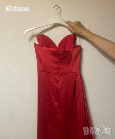 ⭐️Дълги сатенени рокли с цепка, снимка 3 - Рокли - 53195547