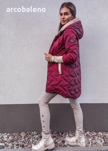 Дамско ватирано яке с качулка, снимка 3 - Якета - 51999734