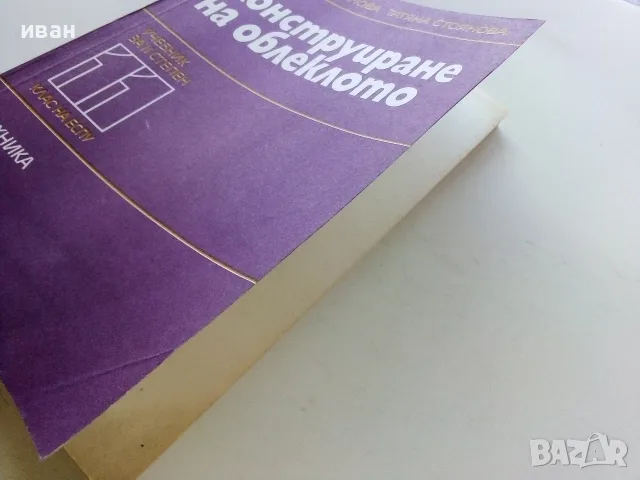 Конструиране на облеклото учебник за 11.клас на ЕСПУ - Н.Панова,Т.Стоянова - 1985г., снимка 7 - Учебници, учебни тетрадки - 56199818