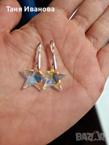 Сребърни обеци, снимка 4 - Обеци - 53825577