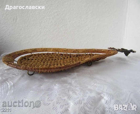 Кошници: плетена кошница за пикник или село, разни модели стари, поднос панер, снимка 14 - Други - 30182642