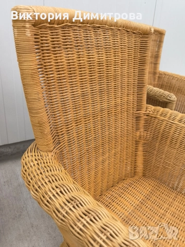 Комплект ратан - 6 броя кресла, снимка 6 - Градински мебели, декорация  - 53586992