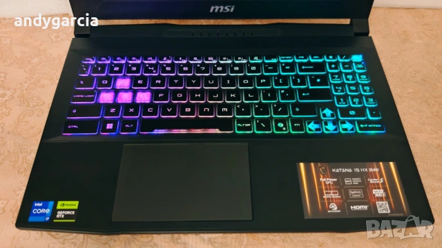 Nvidia RTX 5070 8GB/Intel Core i7-14650HX/15.6 2K 165Hz 100%DCI-P3/16GB RAM/512GB NVMe/MSI Katana 15, снимка 9 - Лаптопи за игри - 53388638