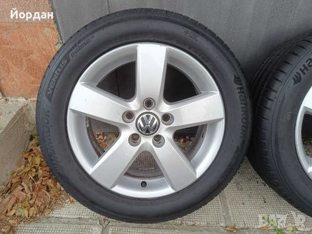 ОРИГИНАЛНИ джанти 16 цола 5x112 57,1 с гуми 205 55 VW GOLF TOURAN / ФОЛКСВАГЕН ГОЛФ ТУРАН, снимка 7 - Гуми и джанти - 52042937