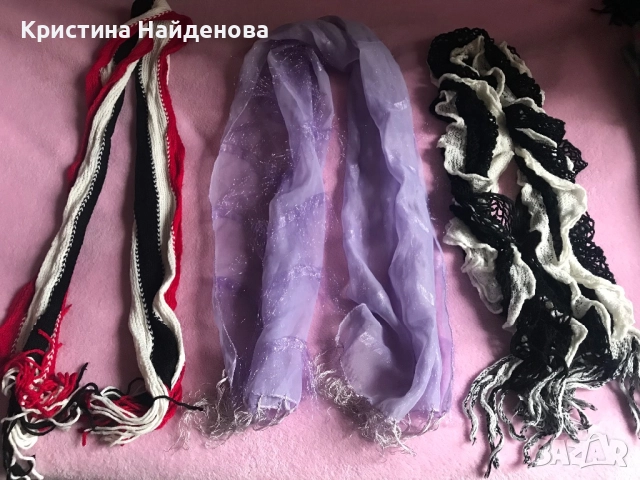 Продавам дамски зимни шалове и шапки, снимка 2 - Шалове - 52704806