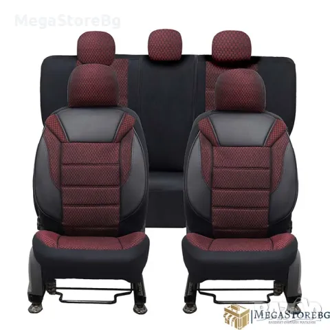 Тапицерия за автомобил, кола, седалки 1181 класико черно / бордо, снимка 2 - Аксесоари и консумативи - 48023569