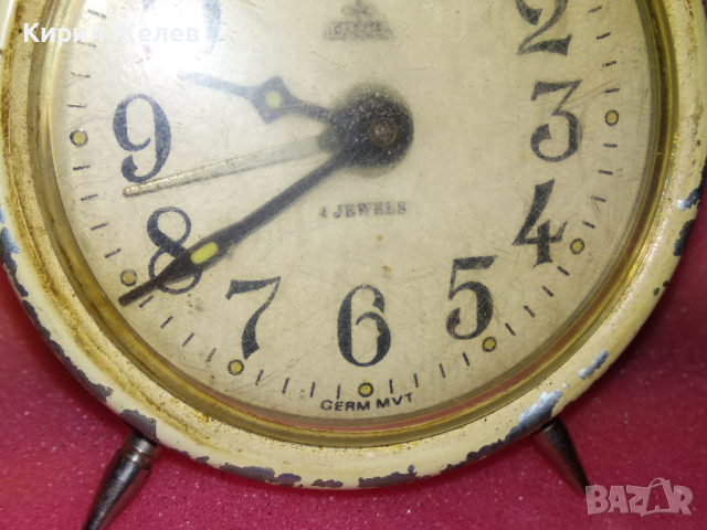 ARADORA GERM MVT Стар ЧЕШКИ КОЛЕКЦИОНЕРСКИ БУДИЛНИК с НЕМСКИ МЕХАНИЗЪМ РЯДЪК ЧАСОВНИК АРАДОРА 26476, снимка 3 - Антикварни и старинни предмети - 44548913