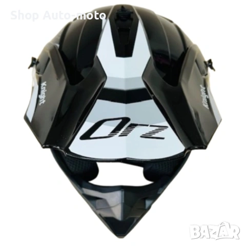 Кросова каска Automat, За мотор, Атв, Вело, S и M размер, Черен-бял и сив, снимка 4 - Аксесоари и консумативи - 53444481